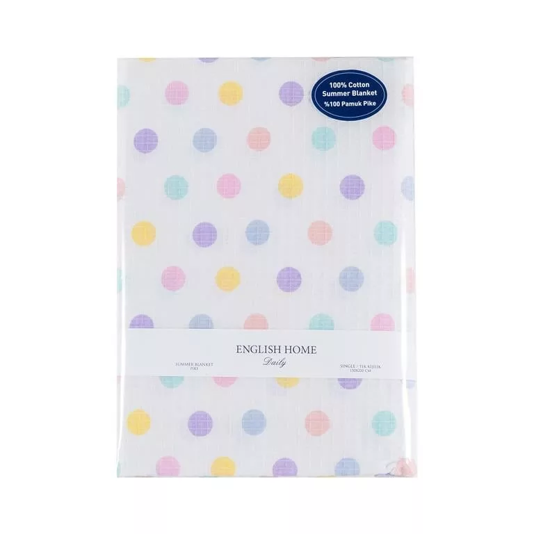 روتختی یک نفره انگلیش هوم مدل Polka Dot سایز 220x150 سانتیمتر