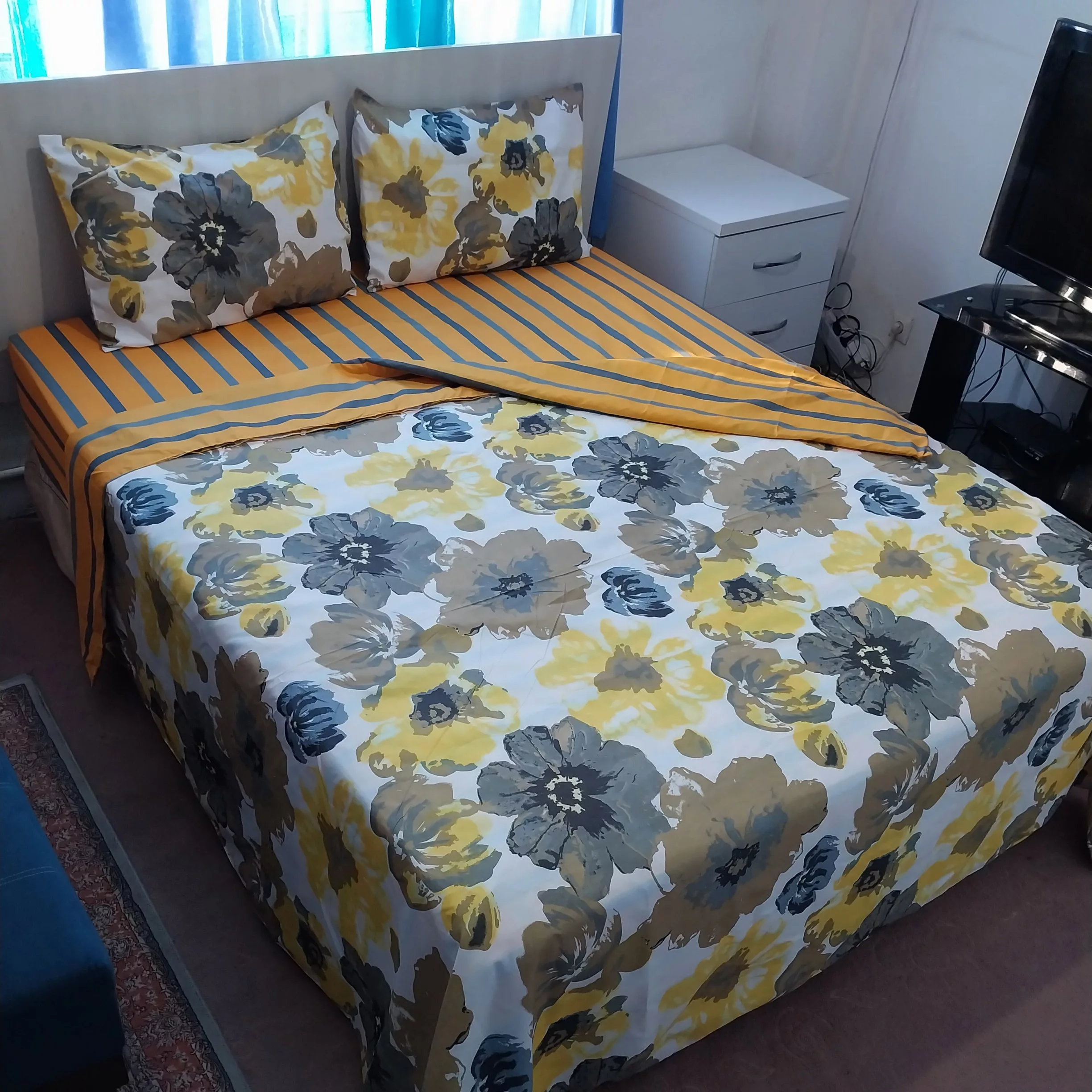 روکش لحاف مدل niki11 آبرنگی یکنفره سایز 220×160 سانتی متر