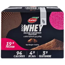 پودر پروتئین وی با طعم شکلاتی کاله پرو - 400 گرم بسته 12 عددی