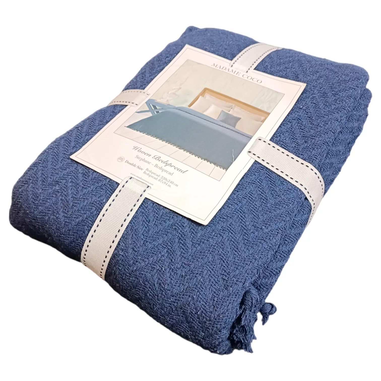 روتختی مادام کوکو مدل Stephane Lacivert Yatak Ortusu یک نفره سایز 220×160 سانتی متر