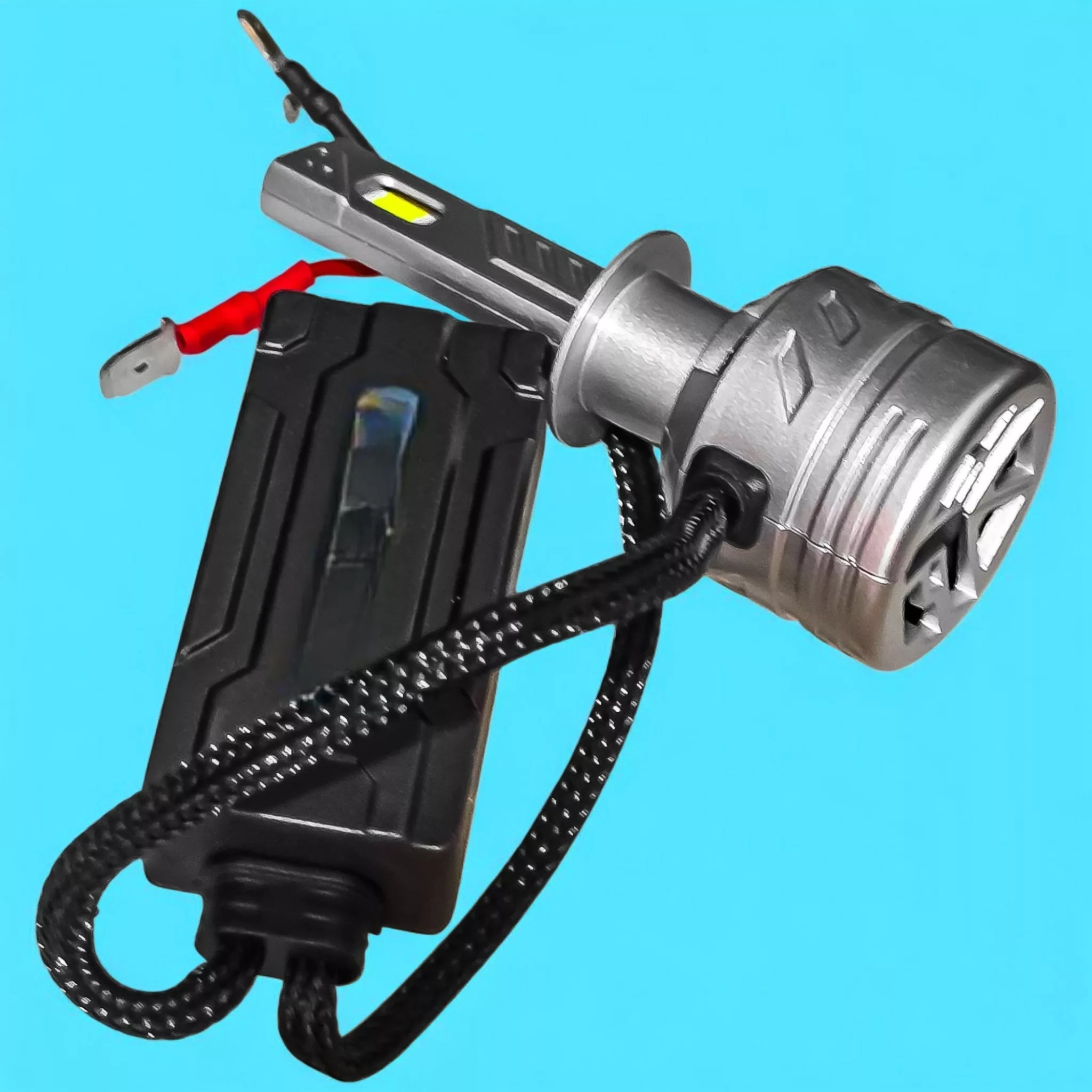 لامپ نور بالا چراغ جلو تک حالته بست یدک مدل یخی کد CB1300 پایه H1 مناسب برای پراید 111 و 132 بسته 2 عددی