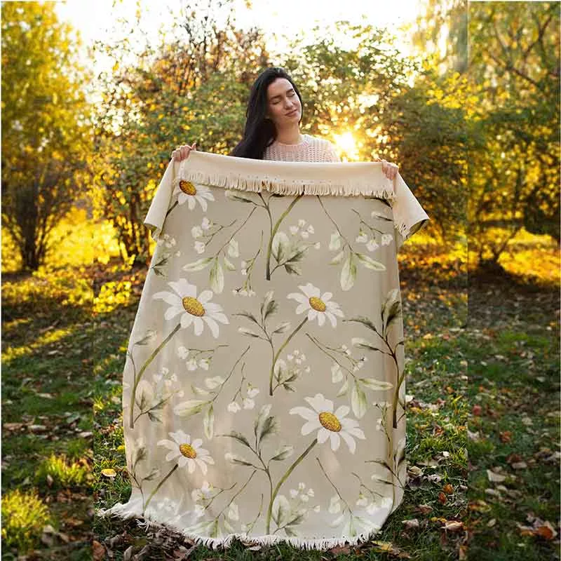 شال مبل مدل بابونه 2 کد F2SH1007 سایز 180x100 سانتی متر