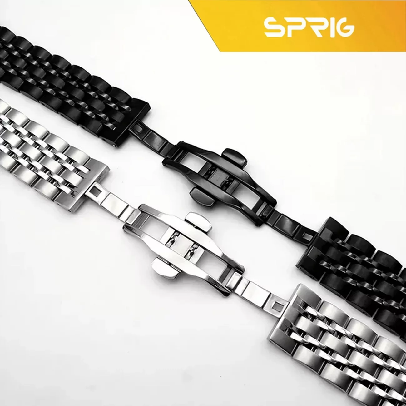 بند اسپریگ مدل 7BeadLUX مناسب برای اپل واچ Series 7 45mm / Series 8 45mm / Series 9 45mm به همراه کاور
