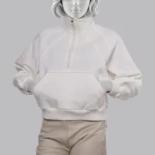 سویشرت زنانه سیکس زیرو ناین مدل 1218 رنگ سفید