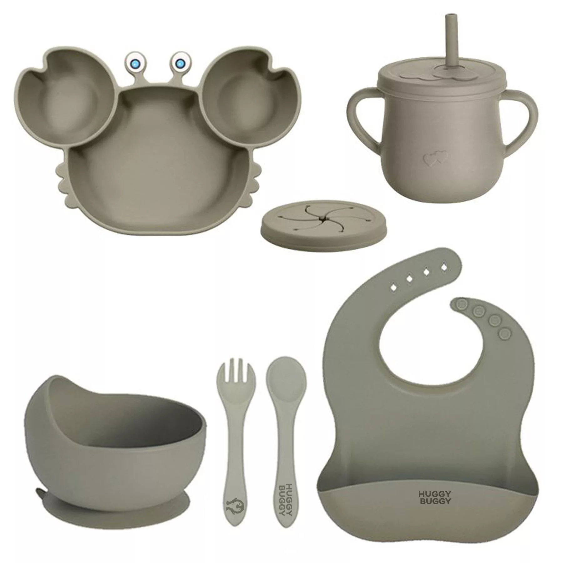 سرویس غذا خوری 8 پارچه کودک هاگی باگی مدل سیلیکونی