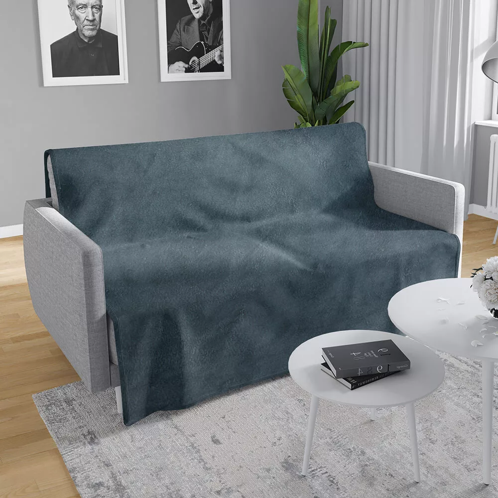 شال مبل شاران هوم مدل مخملی طرح ساده سایز 100×180 سانتی متر