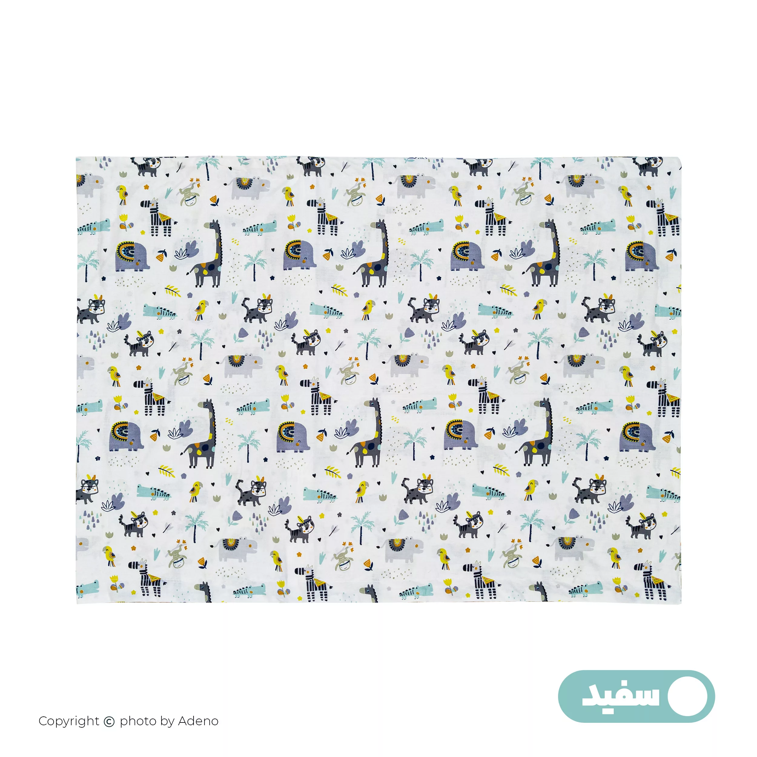 روبالشی فیلور آدنو مدل حیوانات کد FI45 سایز 70x50 سانتی متر بسته 2 عددی