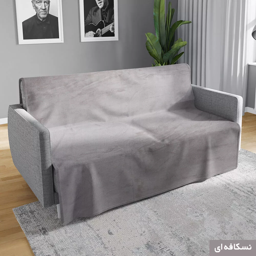 شال مبل شاران هوم مدل مخملی طرح ساده سایز 100×180 سانتی متر