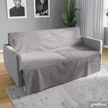 شال مبل شاران هوم مدل مخملی طرح ساده سایز 180×180 سانتی متر