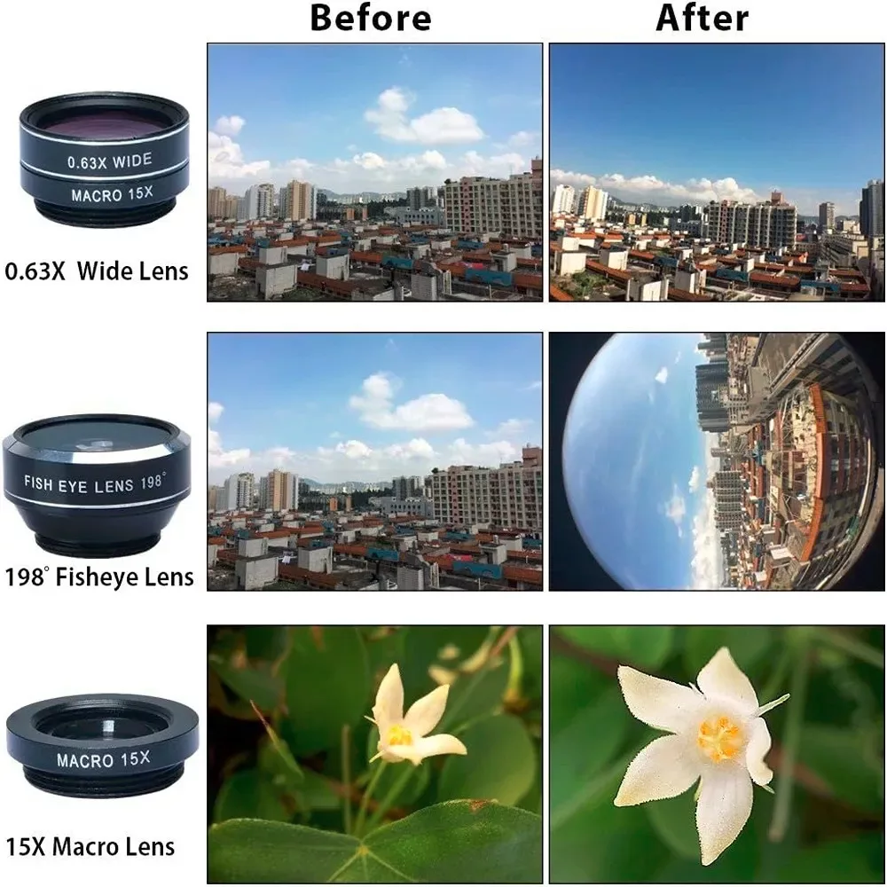 لنز کلیپسی موبایل اپیکسل مدل Lens Kit 5 in 1