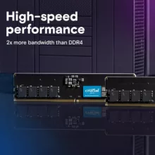 رم دسکتاپ DDR5 تک کاناله 5600 مگاهرتز CL46 کروشیال مدل CT16G56C46U5 ظرفیت 16 گیگابایت