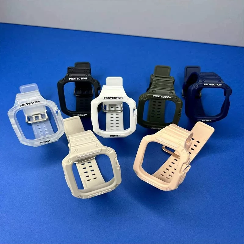 بند مدل Protection Resist G-Shock مناسب برای اپل واچ سایز 42 , 44 , 45 میلی متری