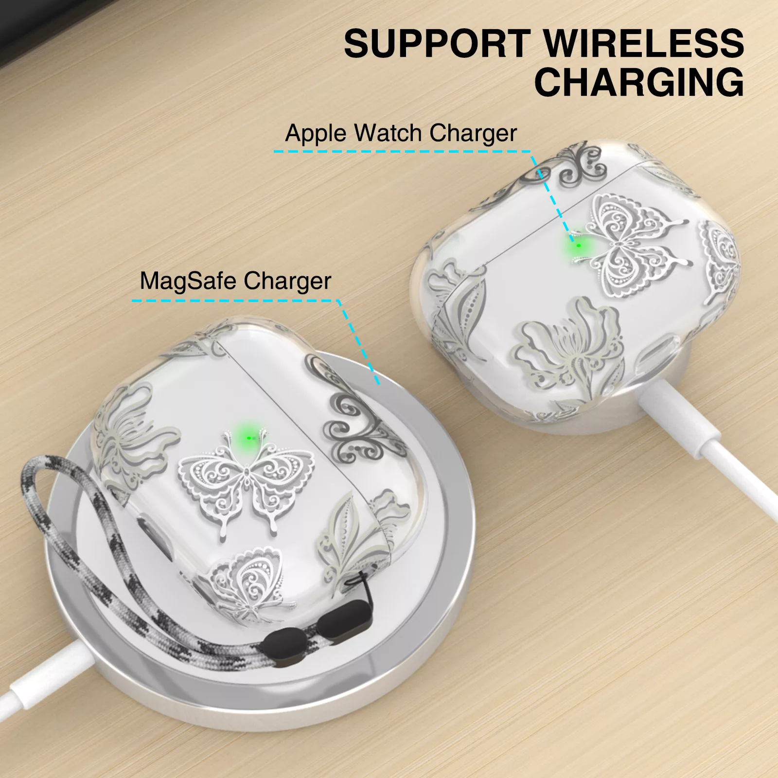 کاور آها استایل مدل WE17 - Butterfly پروانه مناسب برای کیس اپل ایرپاد پرو 2