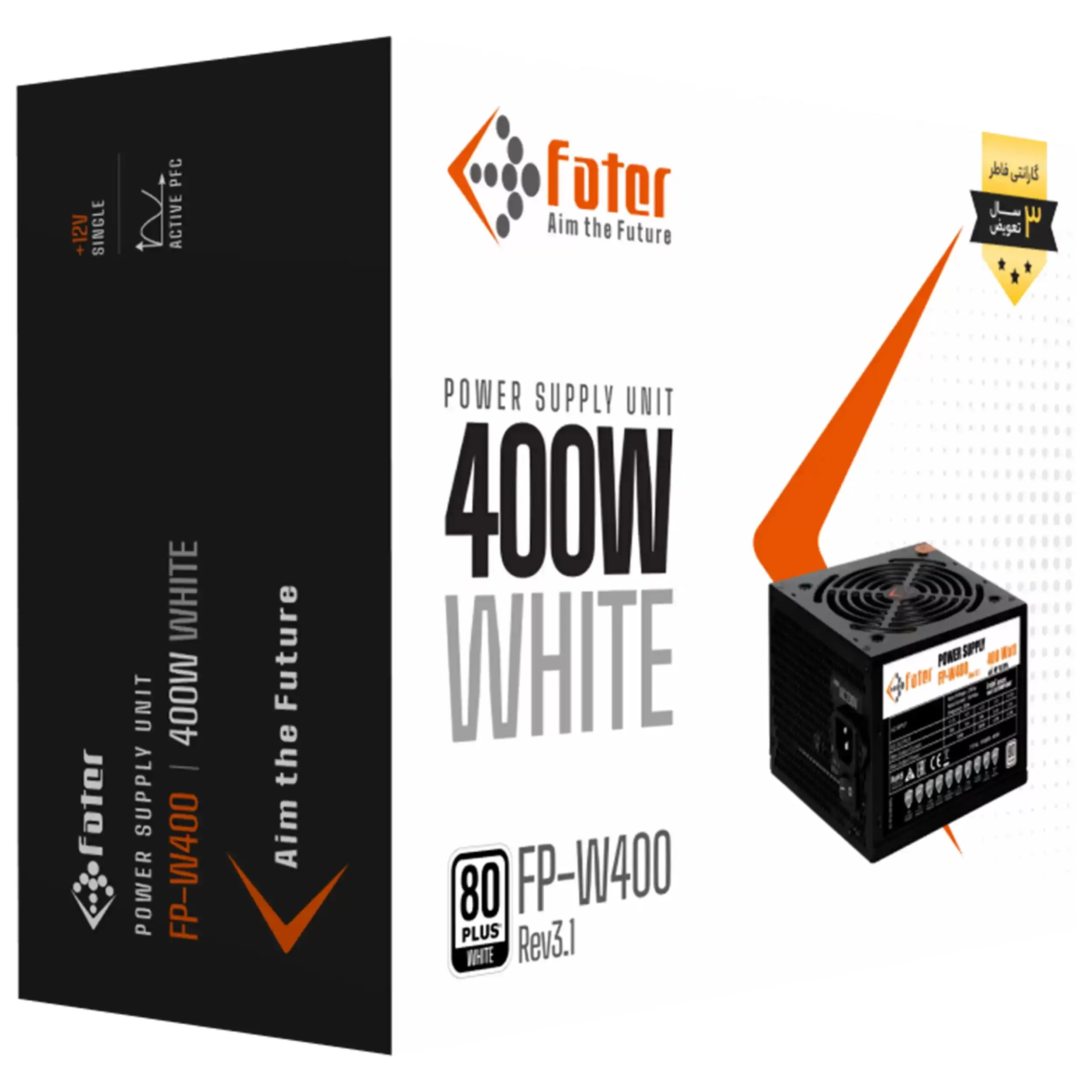 منبع تغذیه کامپیوتر 400 وات فاطر مدل FP-W400 80Plus 400W