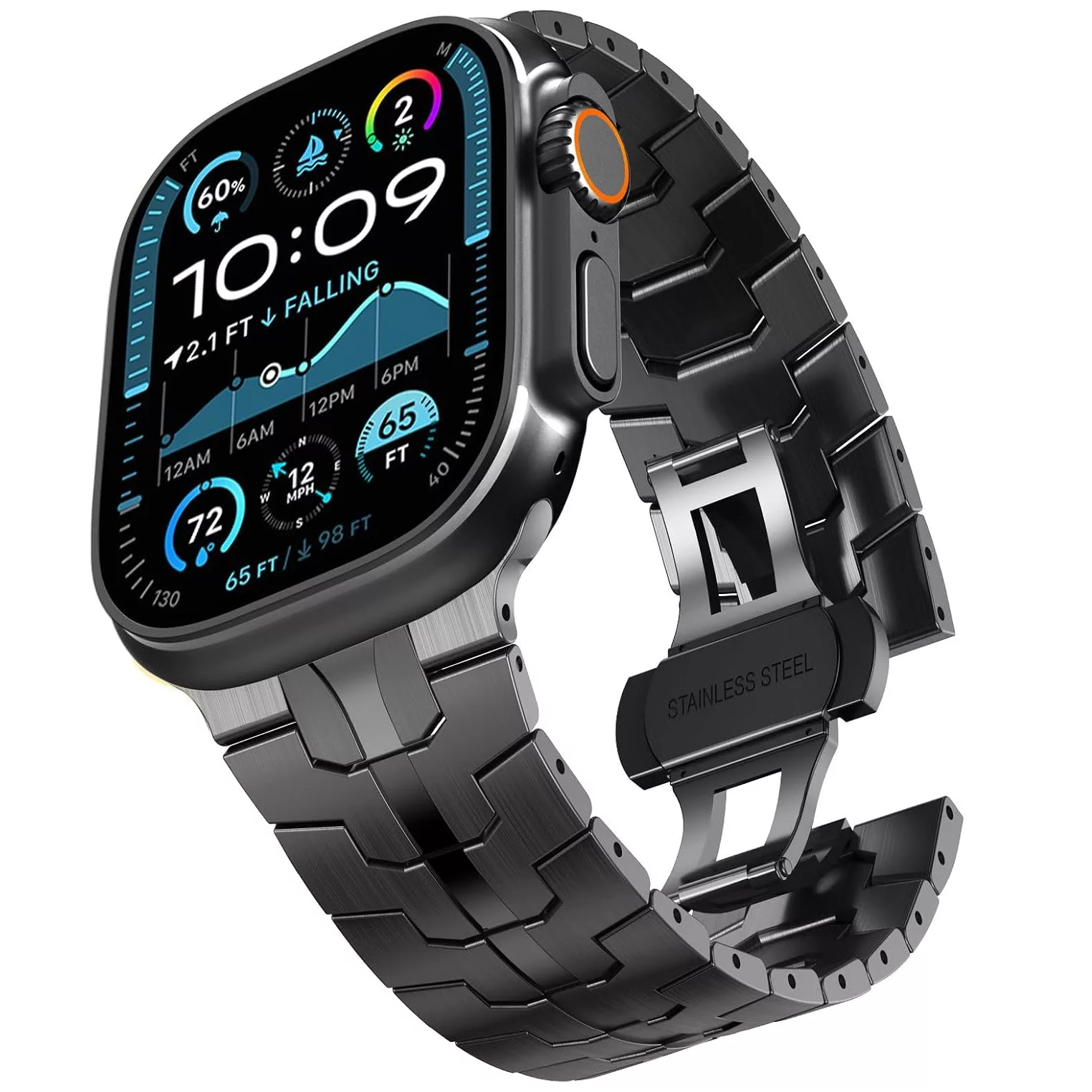 بند گوف مدل Link Metalix مناسب برای اپل واچ سری 1/2/3/4/5/6/7/8/9/SE/ULTRA/ULTRA 2 سایز 42/44/45/49 میلی متری