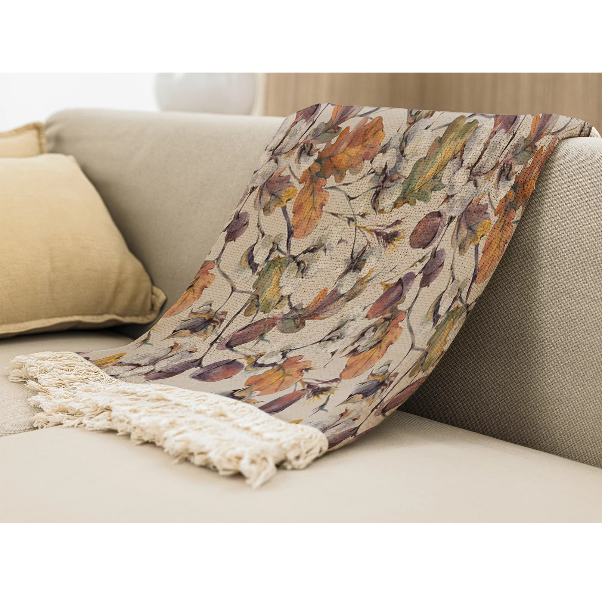 شال مبل بارمان دکور طرح سنجابک کد 29 سایز 98x180 سانتی متر