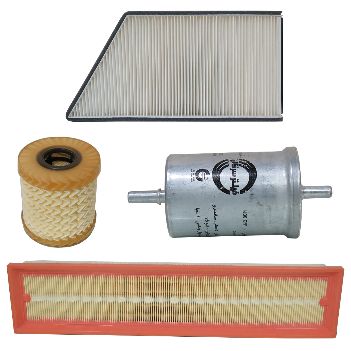 فیلتر هوا خودرو سرکان مدل SF1223 به همراه فیلتر روغن و فیلتر کابین و فیلتر بنزین