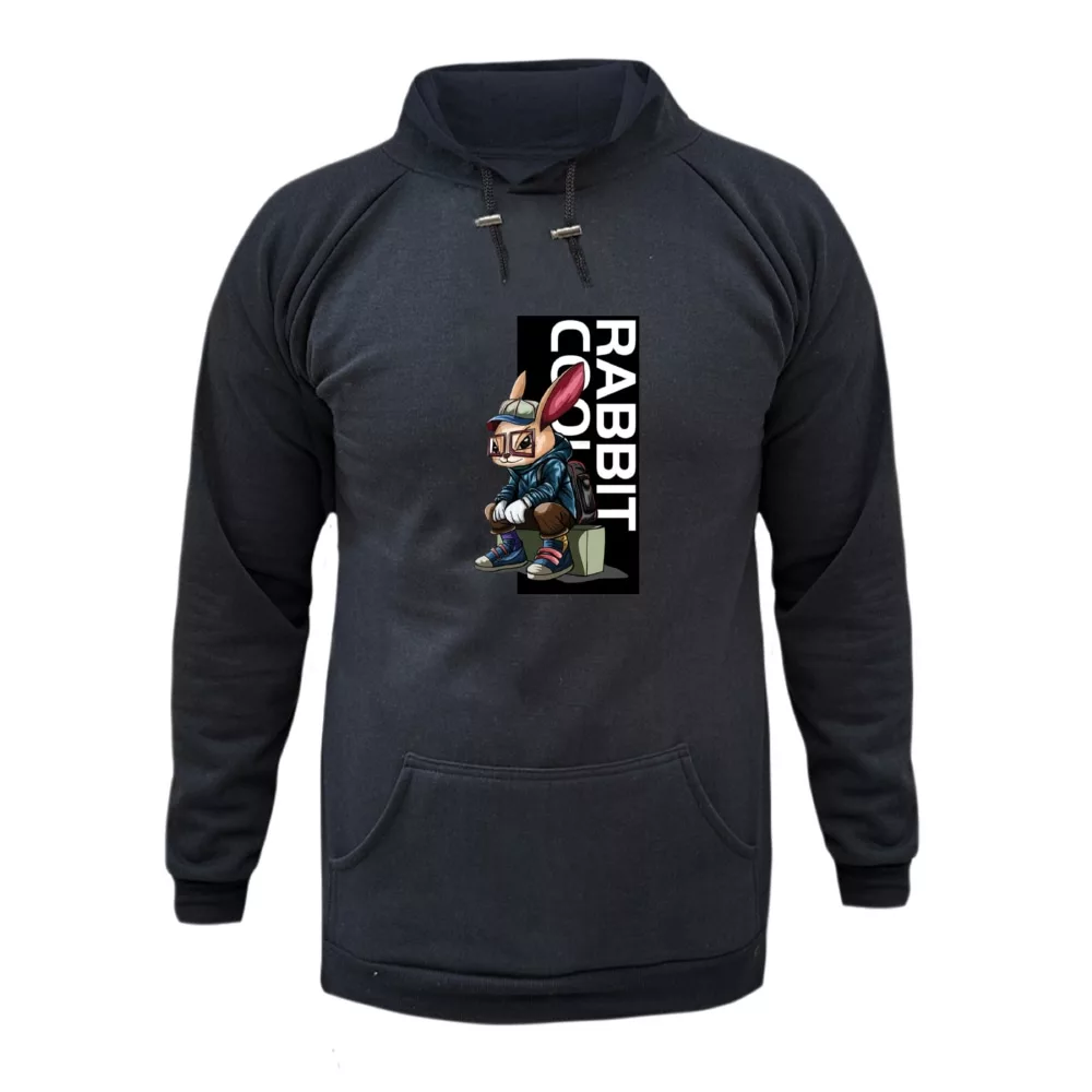 هودی زنانه مدل خرگوش‌ کد ۶ رنگ ذغال سنگی