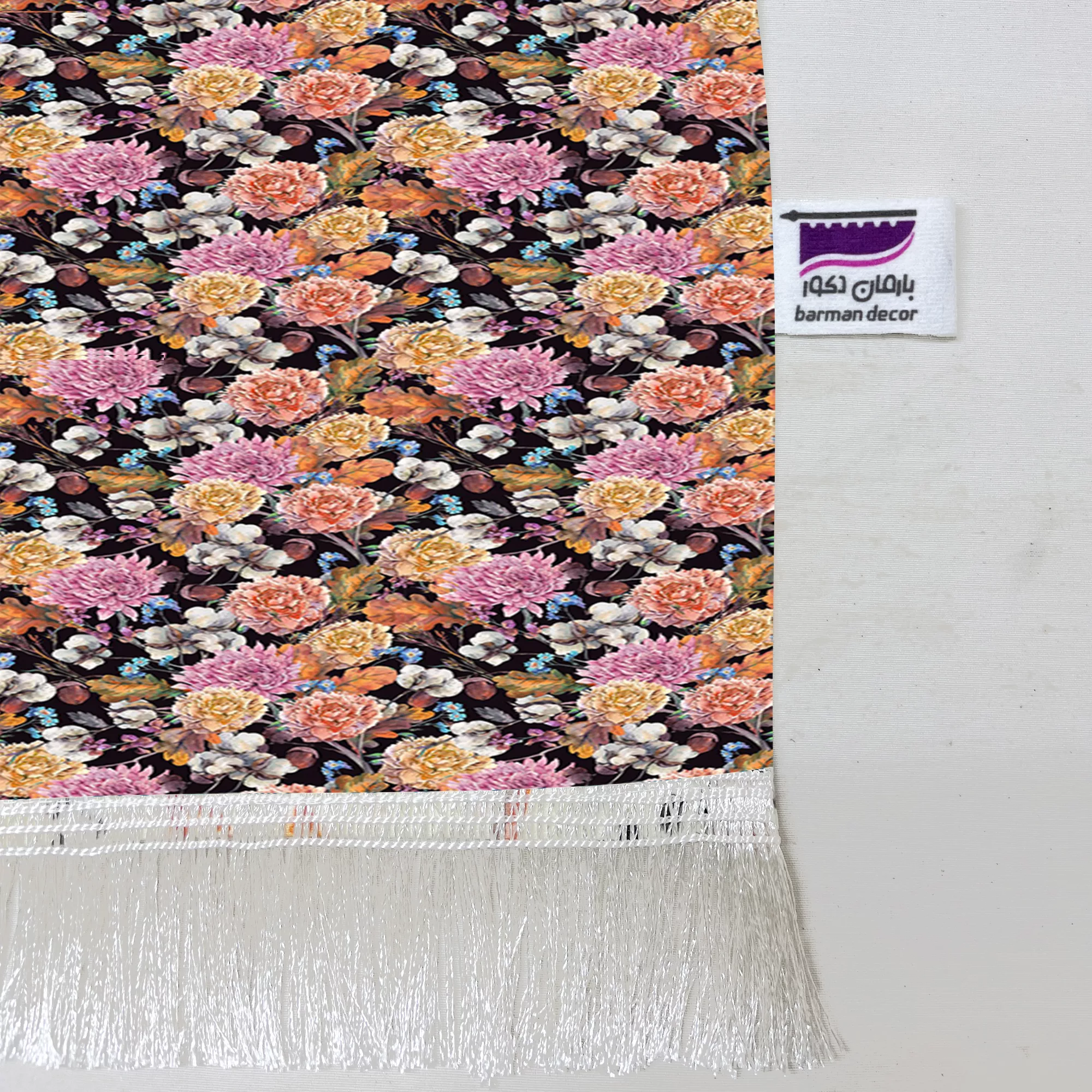 شال مبل بارمان دکور طرح گلستان کد 30 سایز 98x180 سانتی متر