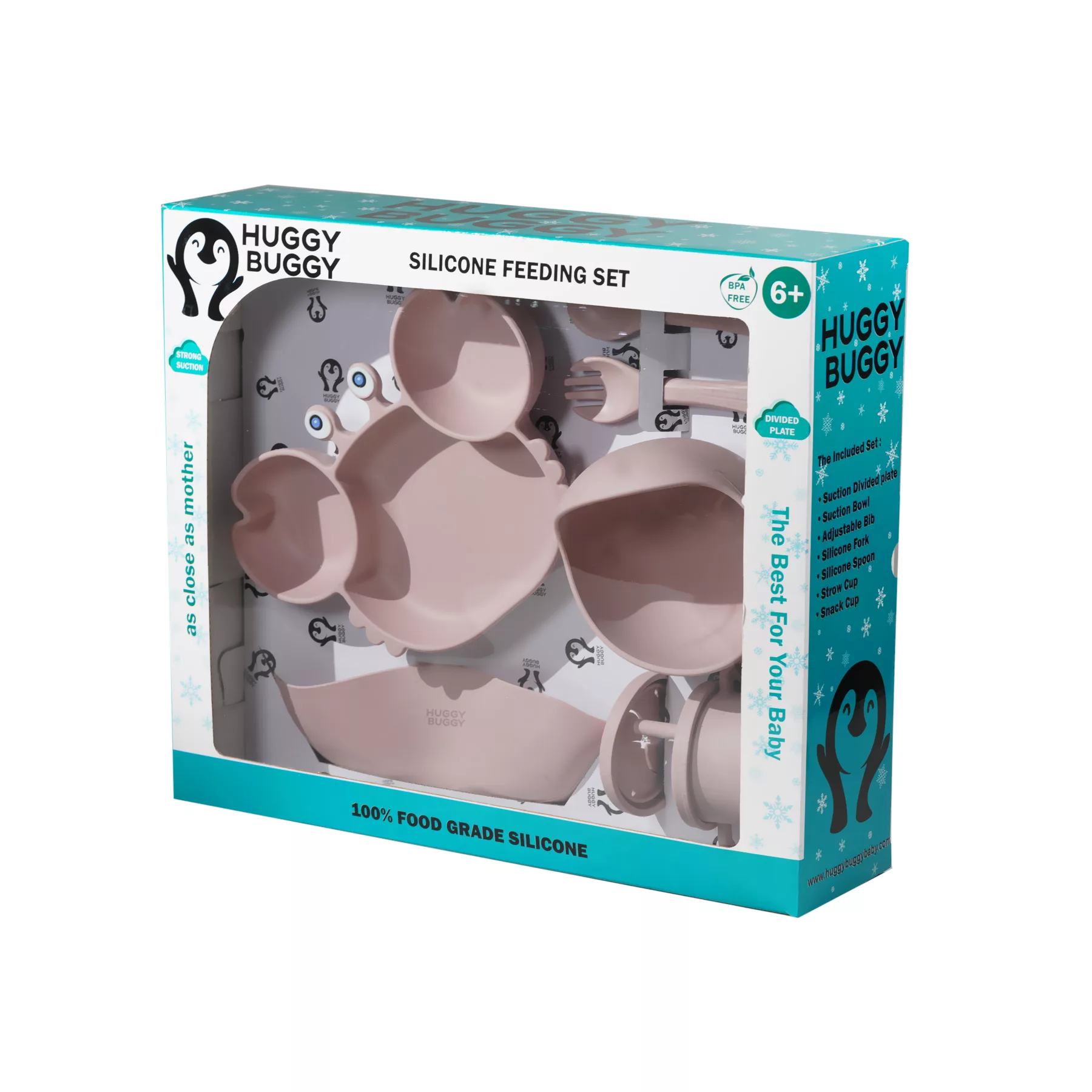 سرویس غذا خوری 8 پارچه کودک هاگی باگی مدل سیلیکونی