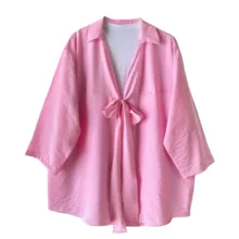 تونیک زنانه مدل پاپیونی رنگ صورتی