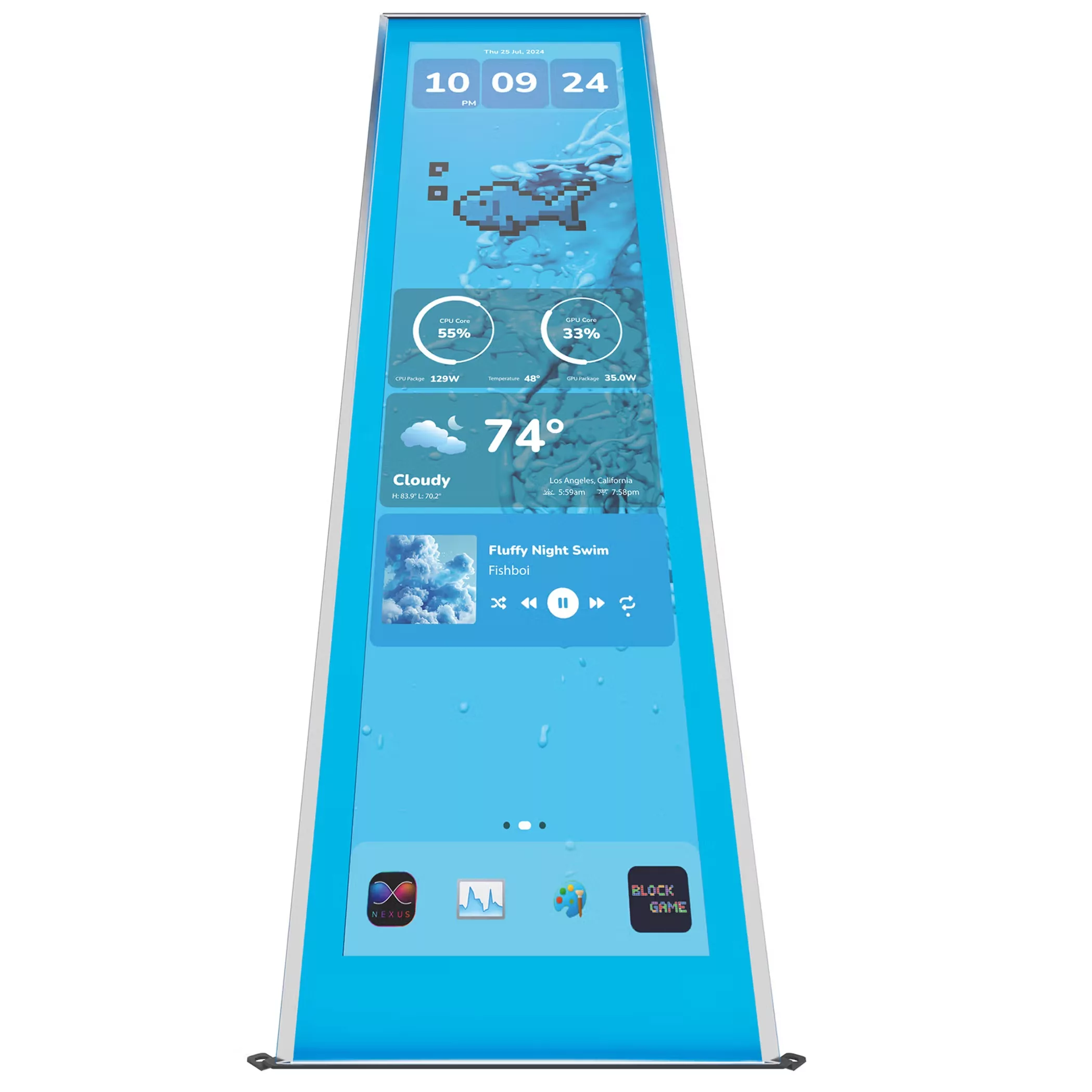 کیس کامپیوتر هایت مدل Y70 Touch Infinite Blueberry Milk