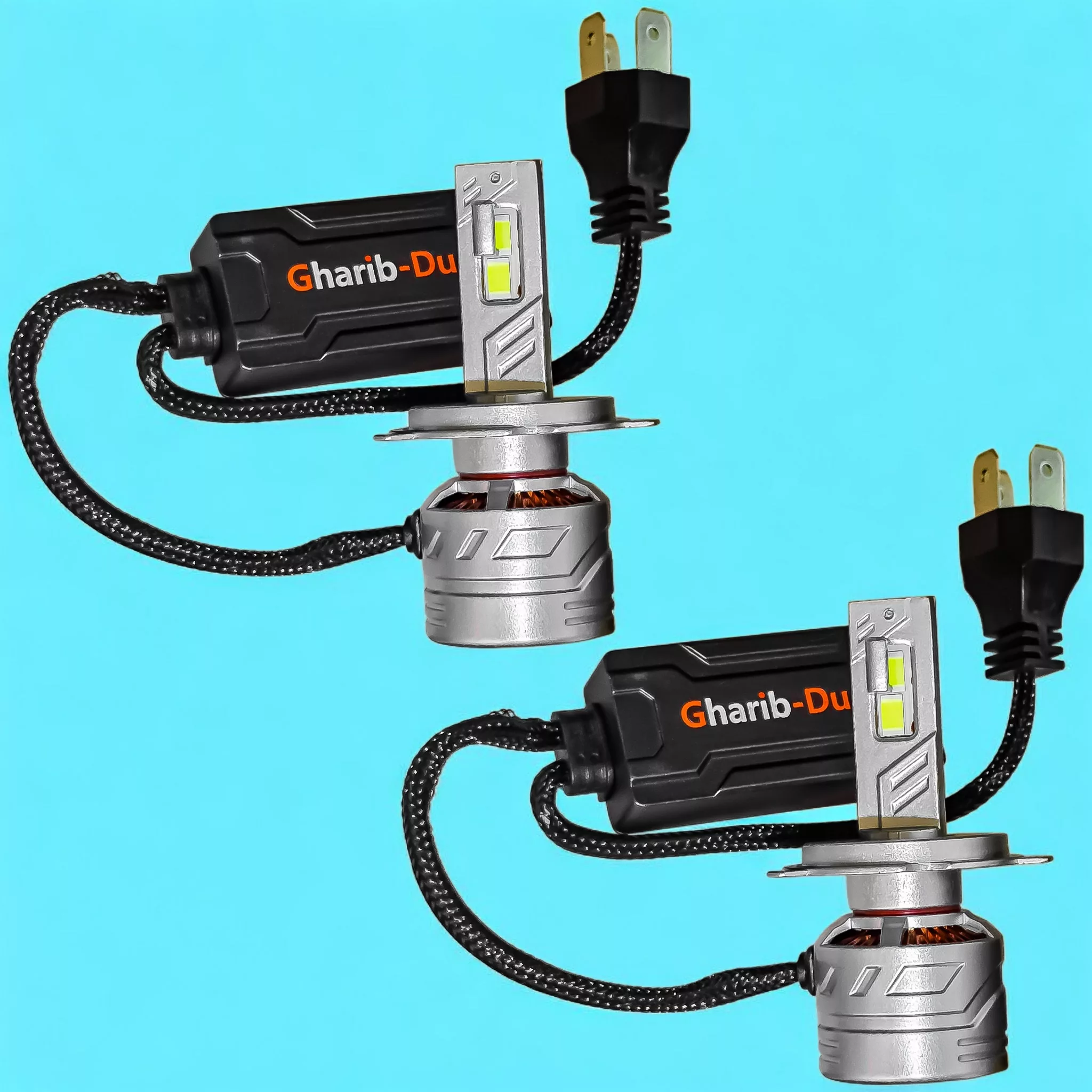 لامپ نور پایین و نور بالا چراغ جلو تک حالته بست یدک مدل یخی کد CB1300 پایه H4 مناسب برای پراید نسیم و صبا بسته ۲ عددی