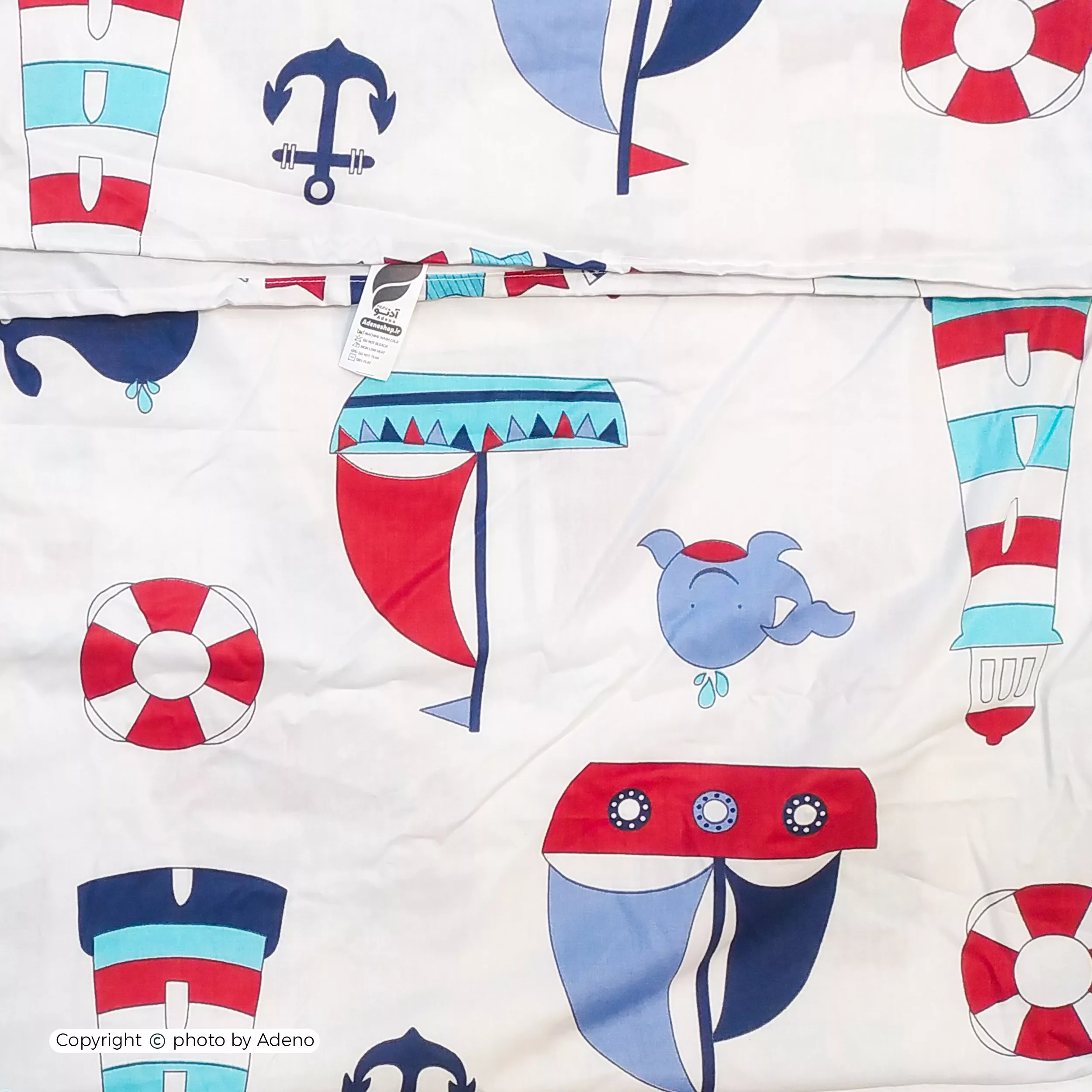 ملحفه کودک آدنو مدل Sailor کد FI21 سایز 100x150 سانتی متر