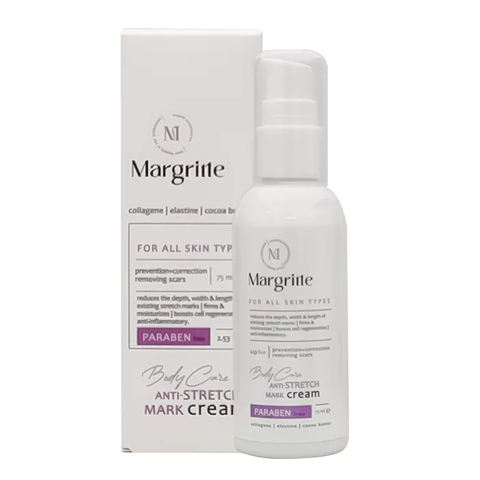 کرم رفع ترک بدن مارگریت مدل کلاژن الاستین حجم 75 میلی لیتر