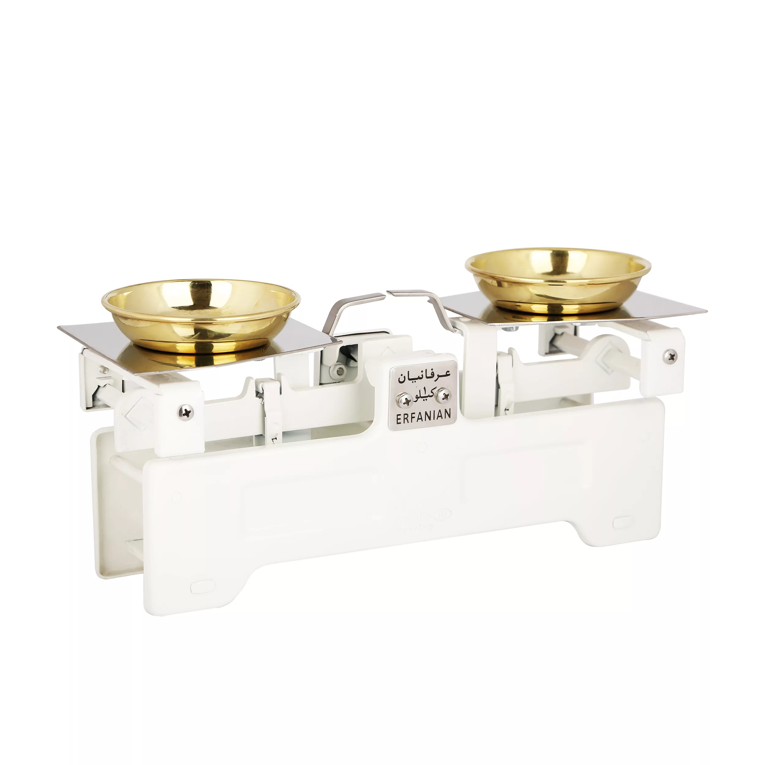 ترازو فروشگاهی عرفانیان مدل دو طرف تخت با کفه برنجی بزرگ و کوچک