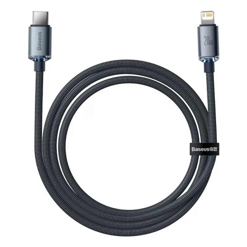 کابل تبدیل USB-C به لایتنینگ باسئوس مدل Crystal Shine Series طول 1.2 متر