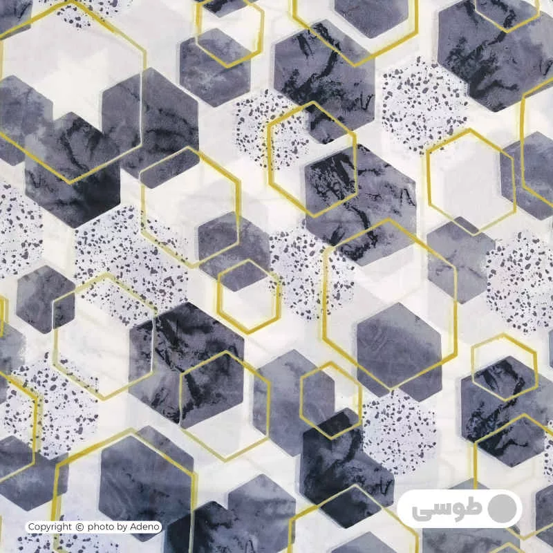 کاور تشک مهمان آدنو مدل Hexagon کد CH134 یک نفره سایز 90x190 سانتی متر