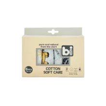 دستمال دست و صورت نوزاد بی بی بی مدل گورخر و زرافه سایز مجموعه 6 عددی