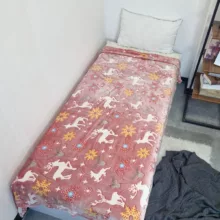 پتو مسافرتی 1 نفر مدل گوزن زمستانی سایز 150x200 سانتیمتر