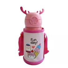 فلاسک کودک و نوزاد مدل دو درب طرح بستنی کد VT907 گنجایش 0.5 لیتر