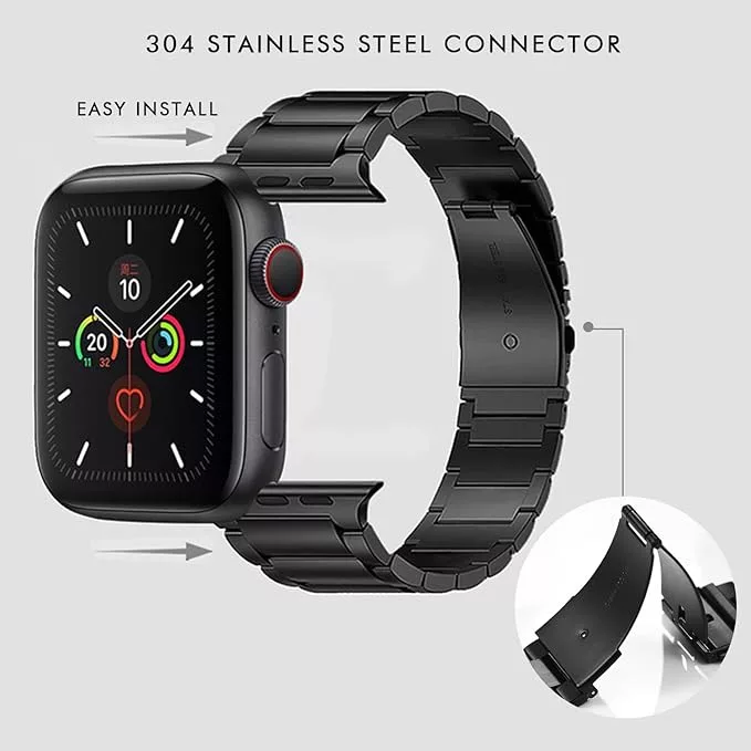 بند گوف مدل Stainless 5Bead مناسب برای اپل واچ Ultra 49mm