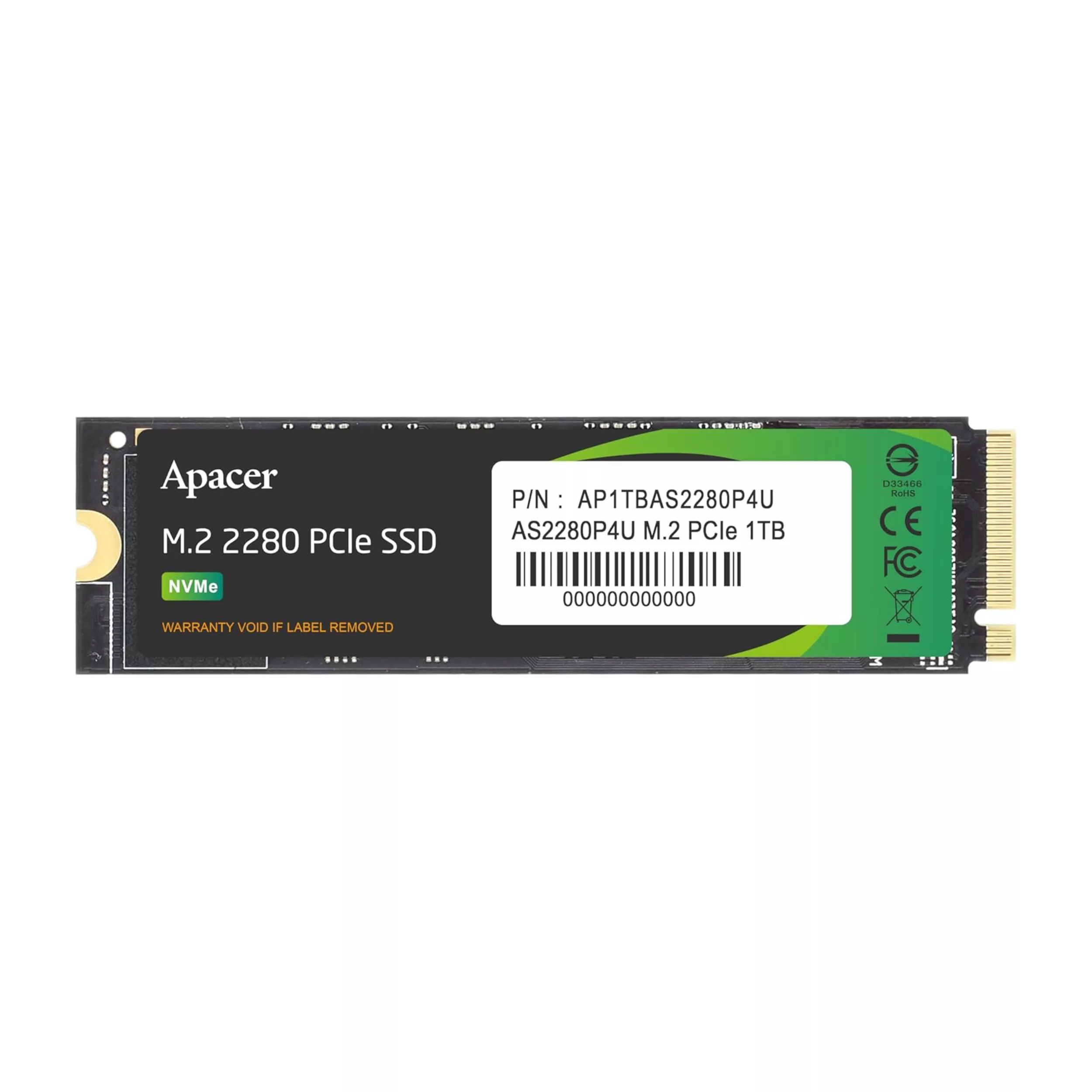 اس اس دی اینترنال اپیسر مدل AS2280P4U 1TB M.2 PCIE GEN3 X4 NVME 3500/3000 MB/S ظرفیت یک ترابایت