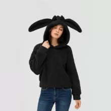 هودی زنانه مدل تدی گوش بلند