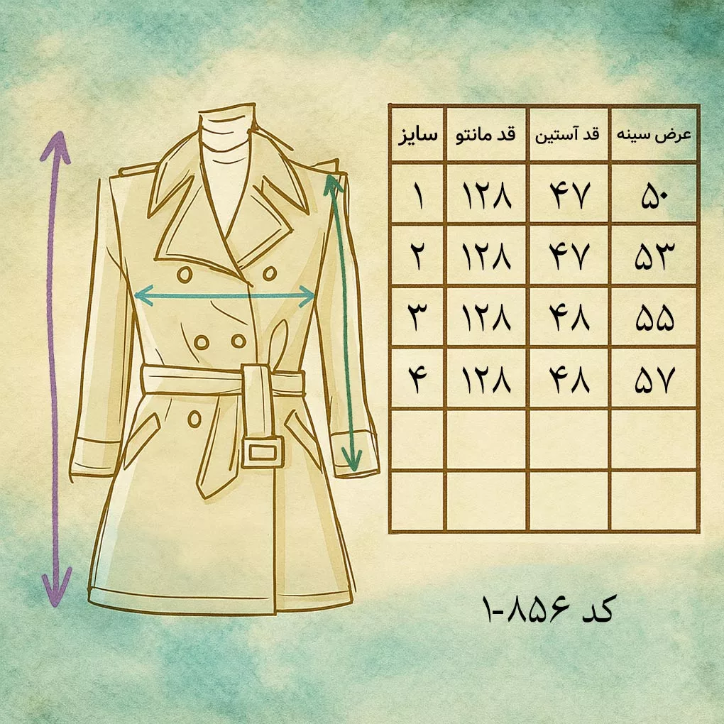 پالتو زنانه مدل 5402-856-1