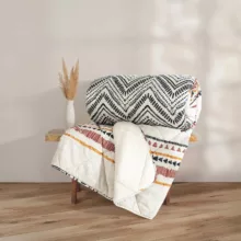 لحاف طرحدار کاتن باکس مدل Velvet Yorgan Felix Bej T.K تکنفره سایز 215*155 سانتی متر