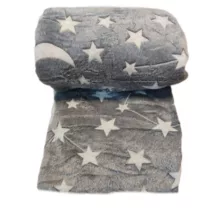 پتو مسافرتی 2 نفر مدل ماه وستاره دنباله د ار سایز 200×210 سانتی‌متر