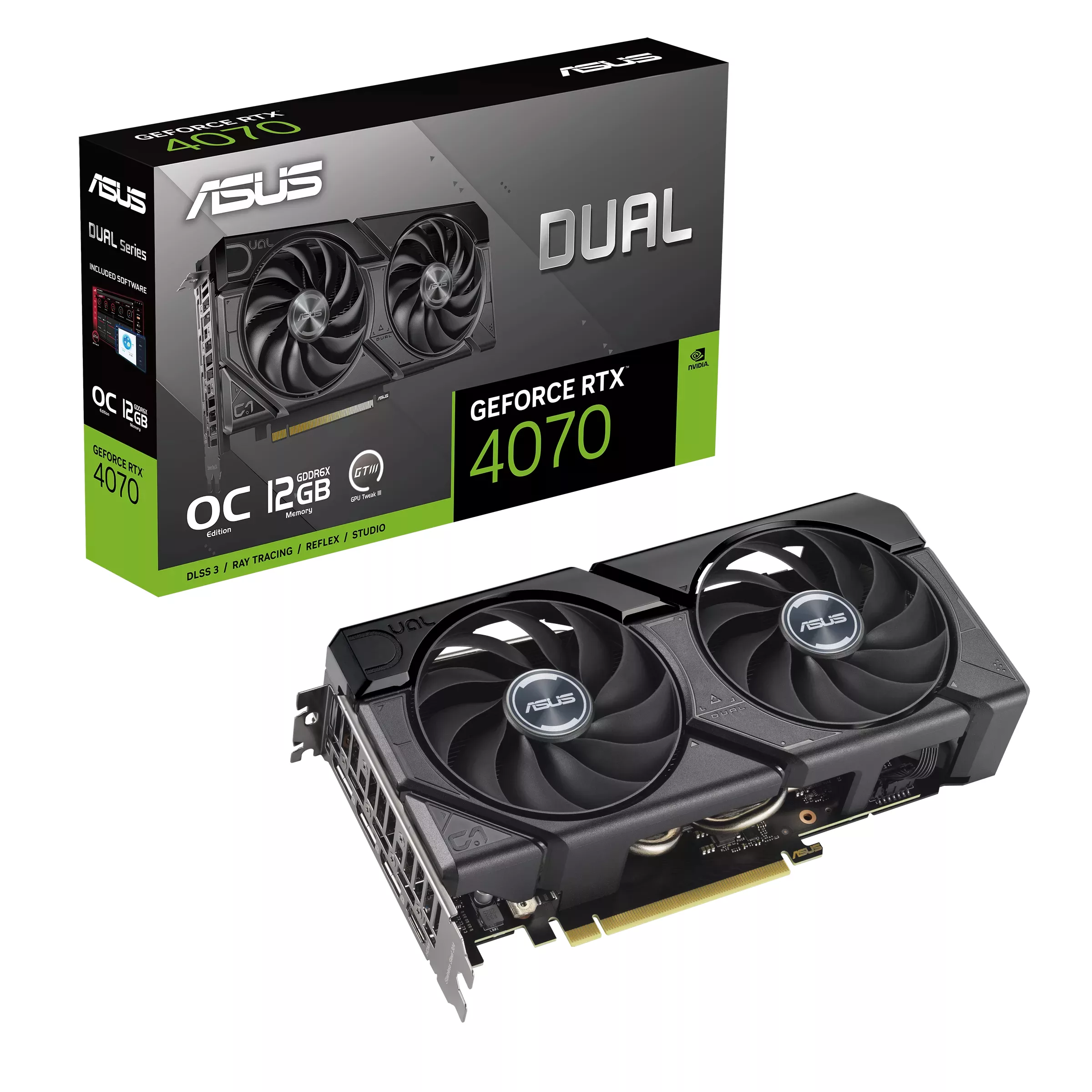 کارت گرافیک ایسوس مدل Dual GeForce RTX 4070 EVO OC Edition 12GB GDDR6X
