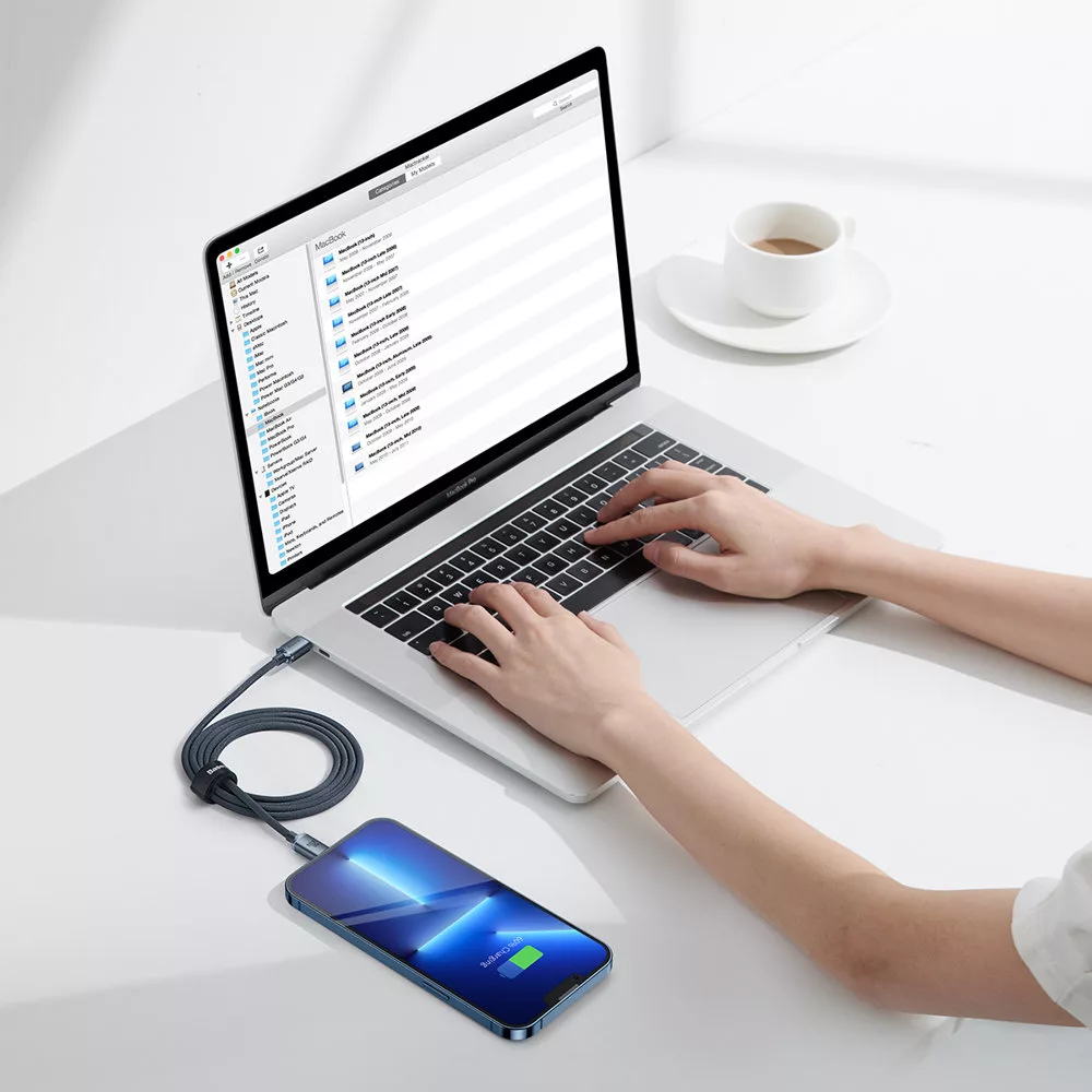 کابل تبدیل USB-C به لایتنینگ باسئوس مدل CAJY000201 طول 1.2 متر