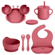 سرویس غذا خوری 8 پارچه کودک هاگی باگی مدل سیلیکونی