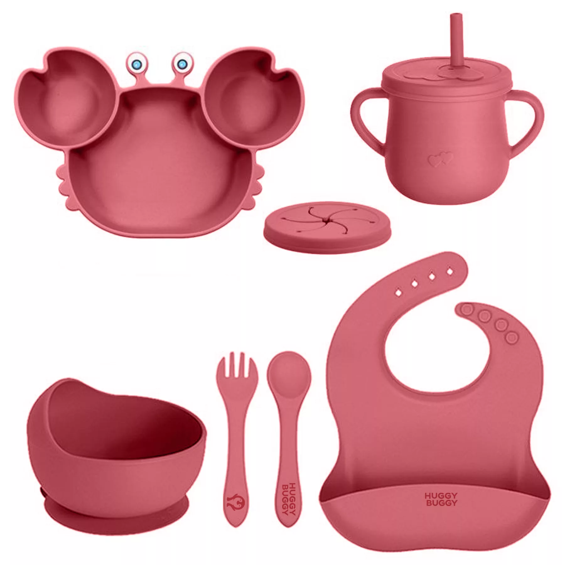 سرویس غذا خوری 8 پارچه کودک هاگی باگی مدل سیلیکونی