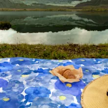 شال مبل مدل گلدار کد f2sh1066 سایز 100x180 سانتی متر