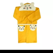 حوله پالتویی کودک طرح گربه ملوس سایز 70