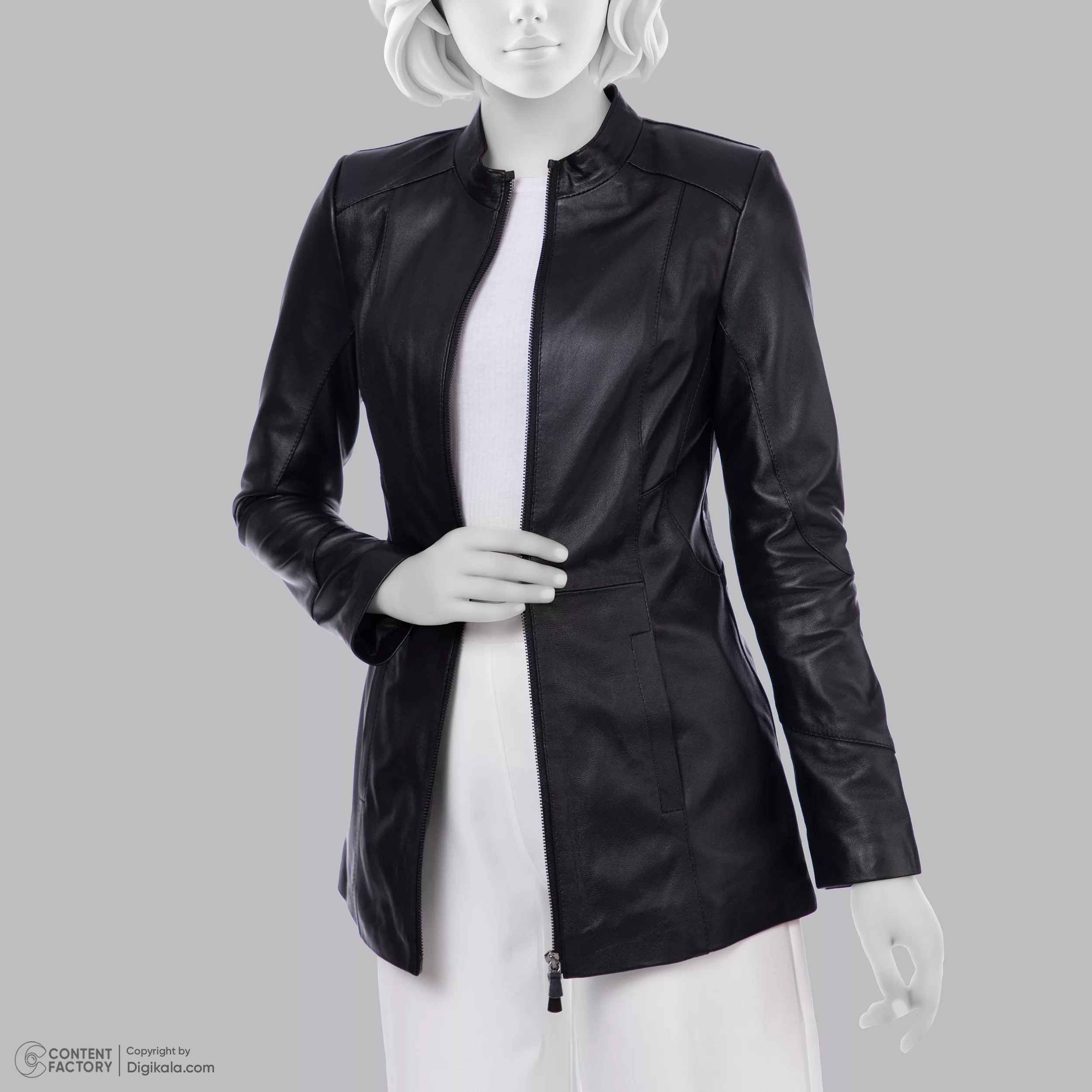 کت چرم زنانه چرم مشهد مدل B0461