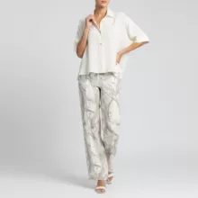 ست شومیز و شلوار رسمی زنانه السانا مدل نیلوسا کد 226709 رنگ شیری