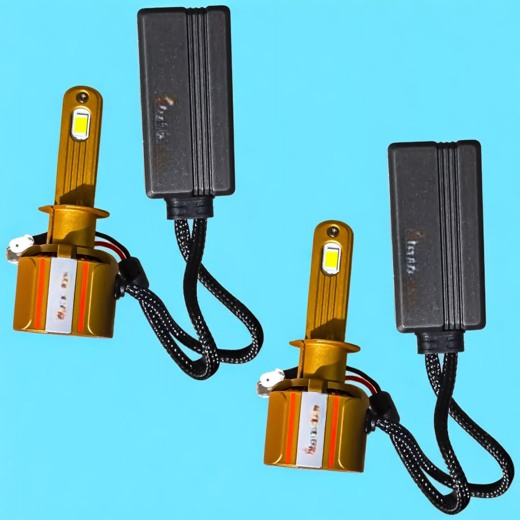 لامپ نور بالا چراغ جلو تک حالته بست یدک مدل یخی کد X19 با پایه H1 مناسب برای پراید 111 و 132 بسته ۲ عددی